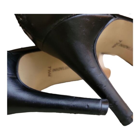 Adrienne Vittadini Black Strappy Jakob Pump Size 7.5 - Picture 5 of 8